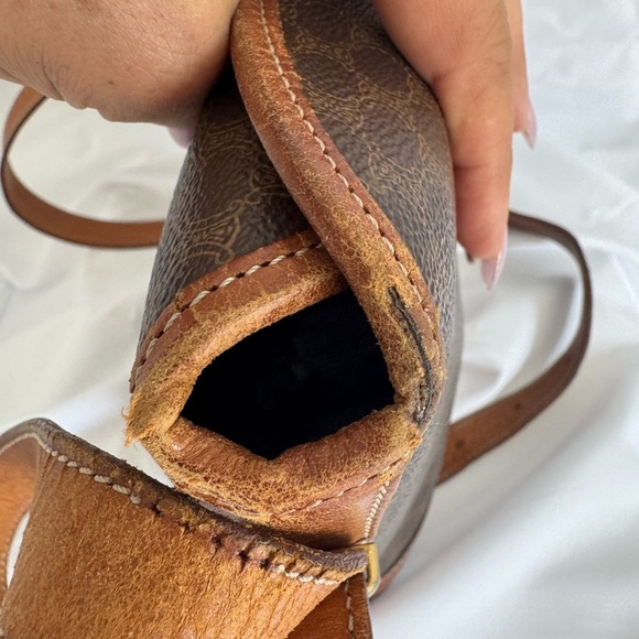 Vintage  Celine Macadam Bucket Shoulder Crossbody Bag Coated Canvas - Picture 16 of 17